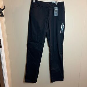 Lee Wrinkle-Free Relaxed Fit Straight-Leg Pants Black 6 Long 6L